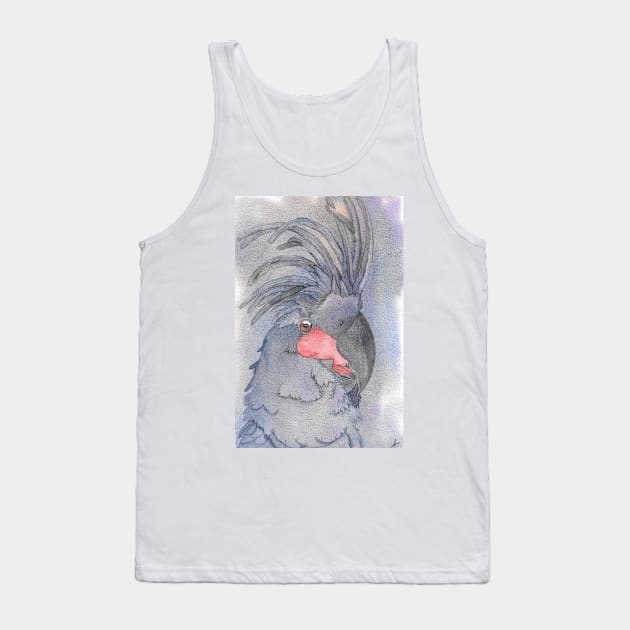 the great black palm cockatoo watercolor portrait art Tank Top by Oranjade0122